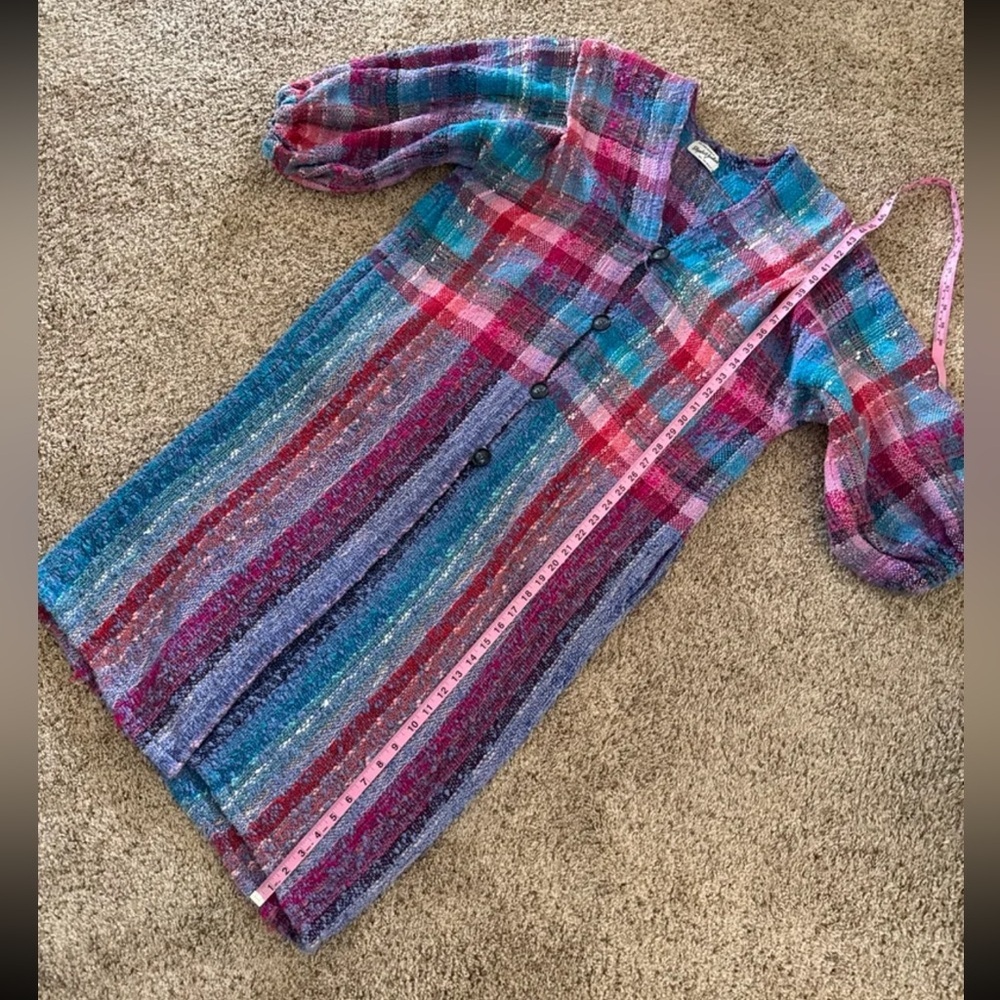 Vintage Elizabeth Jenkins Fiber Artist Handwoven Jacket Duster One Size - Picture 11 of 12